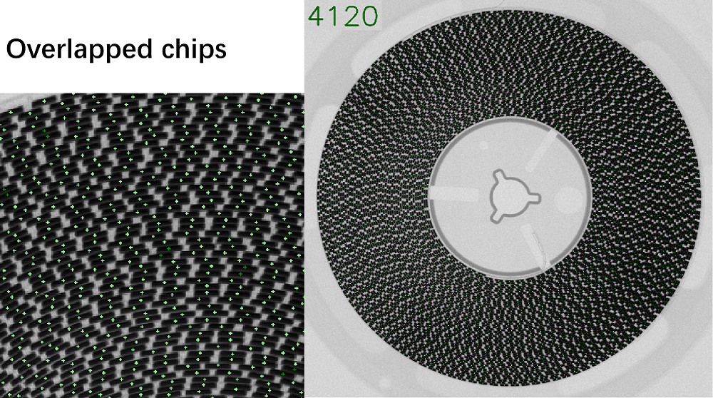 X-ray parts counter counts Overlapped chips sample image 5
